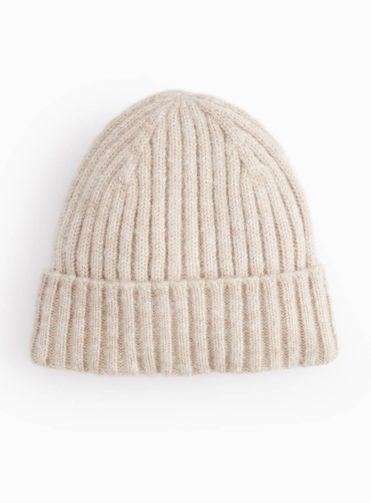 Cream Beanie Hat 3-6 months - Image 1