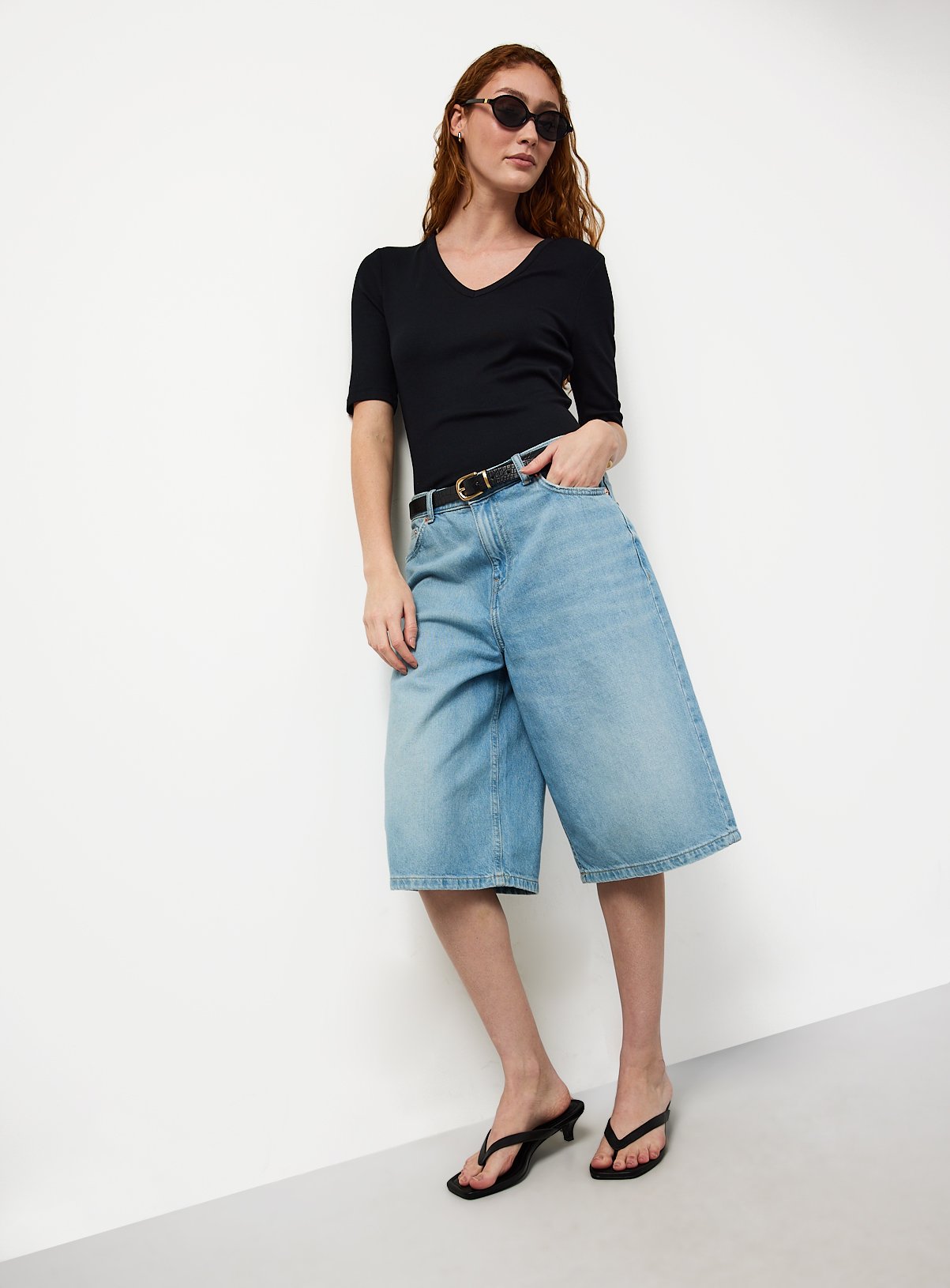 Black Modal Ribbed Half Sleeve Top 10 - Image 2 thumbnail