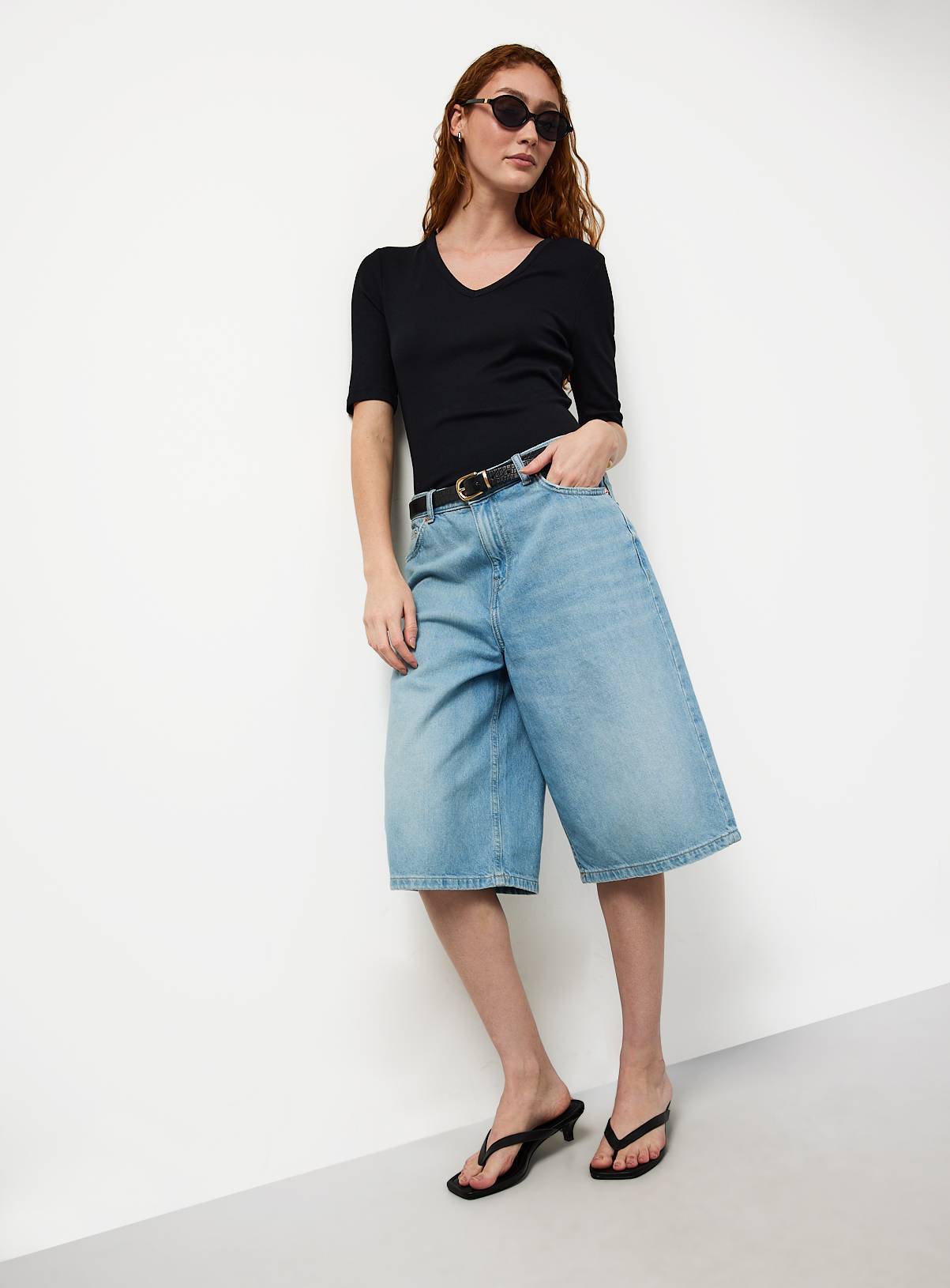 Black Modal Ribbed Half Sleeve Top 10 - Image 2