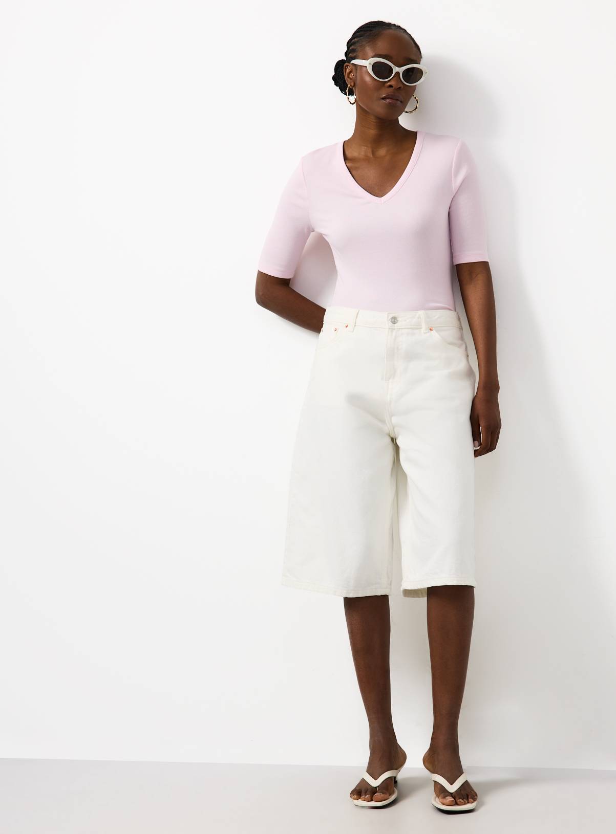 Pink Modal Ribbed Half Sleeve Top 16 - Image 2