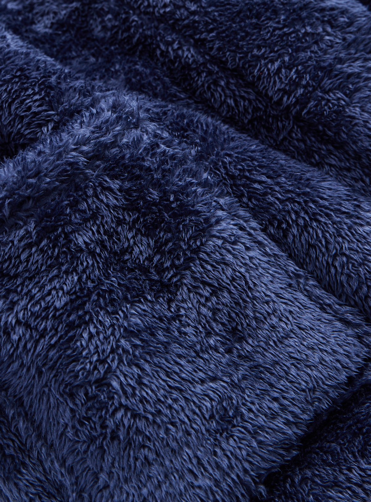 Navy Premium Fluffy Dressing Gown M - Image 4 thumbnail
