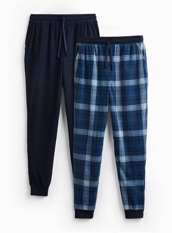 2 Pack Fleece Pyjama Bottoms M