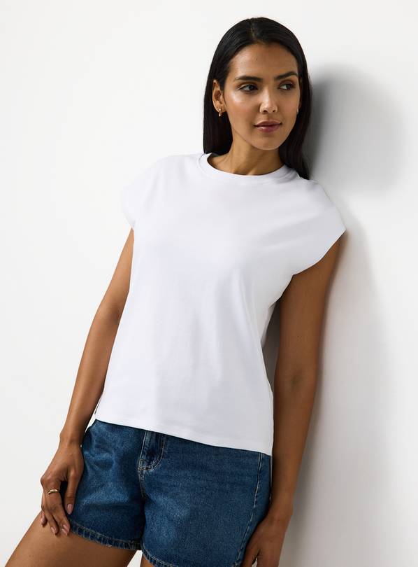 White Muscle Tee XL