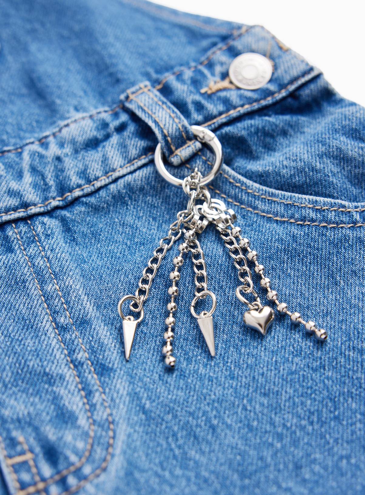 Denim Charm Light Wash Dungarees 9 years - Image 2