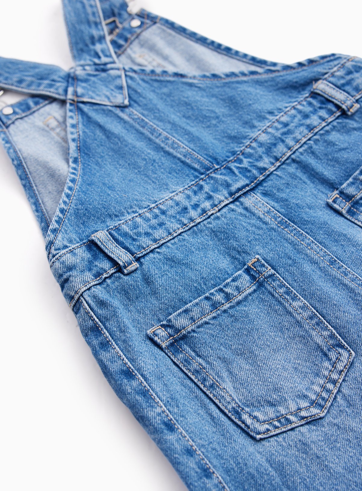 Denim Charm Light Wash Dungarees 9 years - Image 3 thumbnail