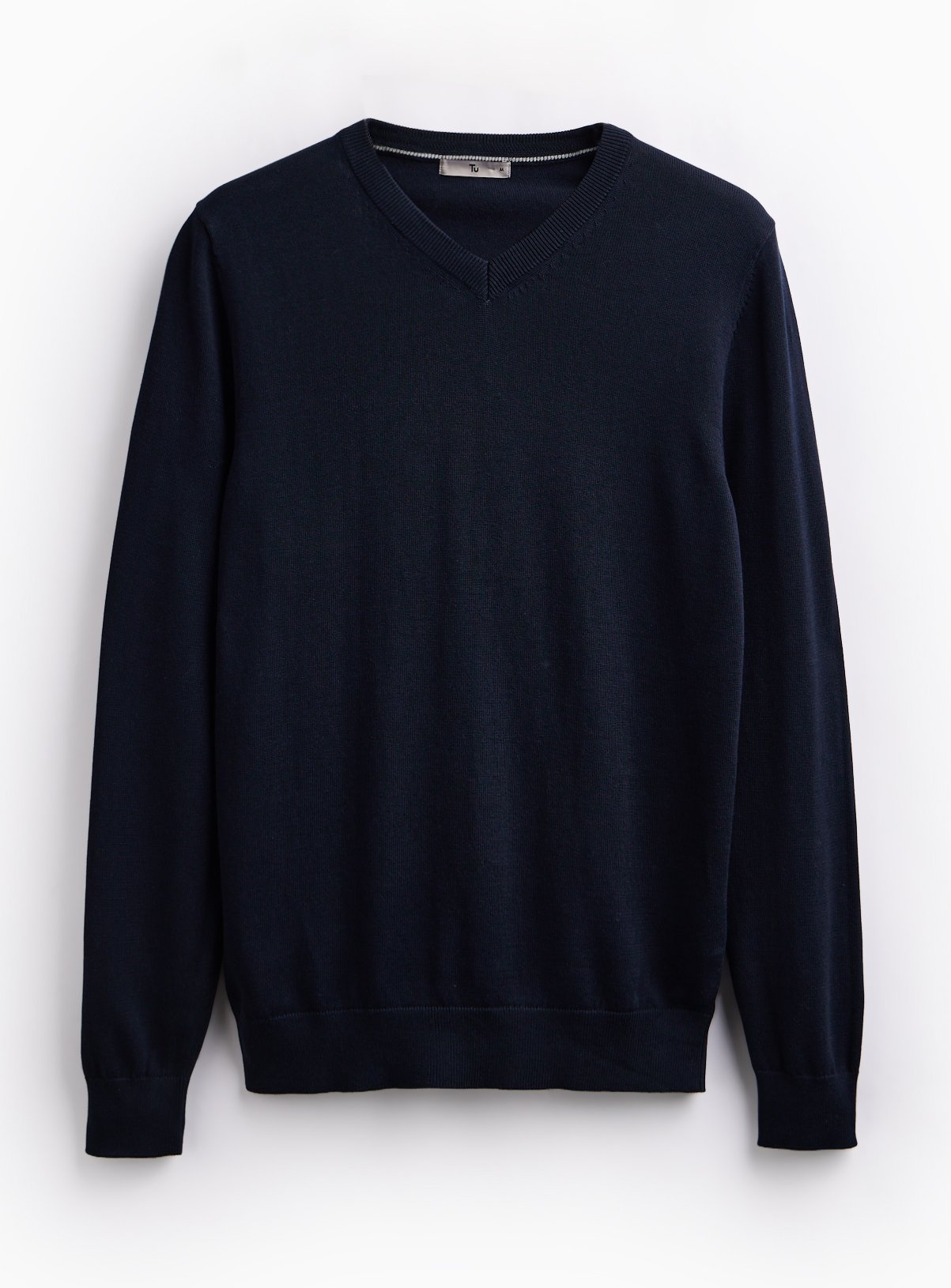 Navy V-Neck Jumper M - Image 3 thumbnail