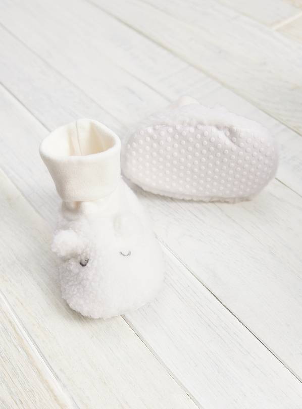 Cream Borg Sock Tops 6-9 months
