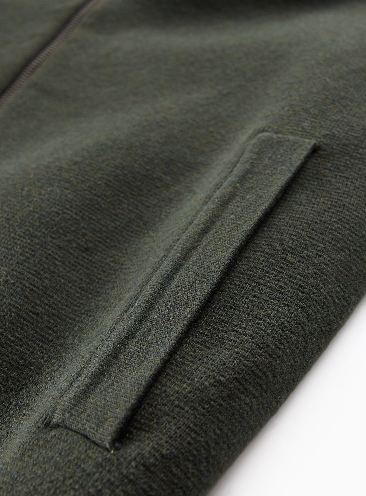 Khaki Collared Zip Through Jumper XXXL - Image 4 thumbnail