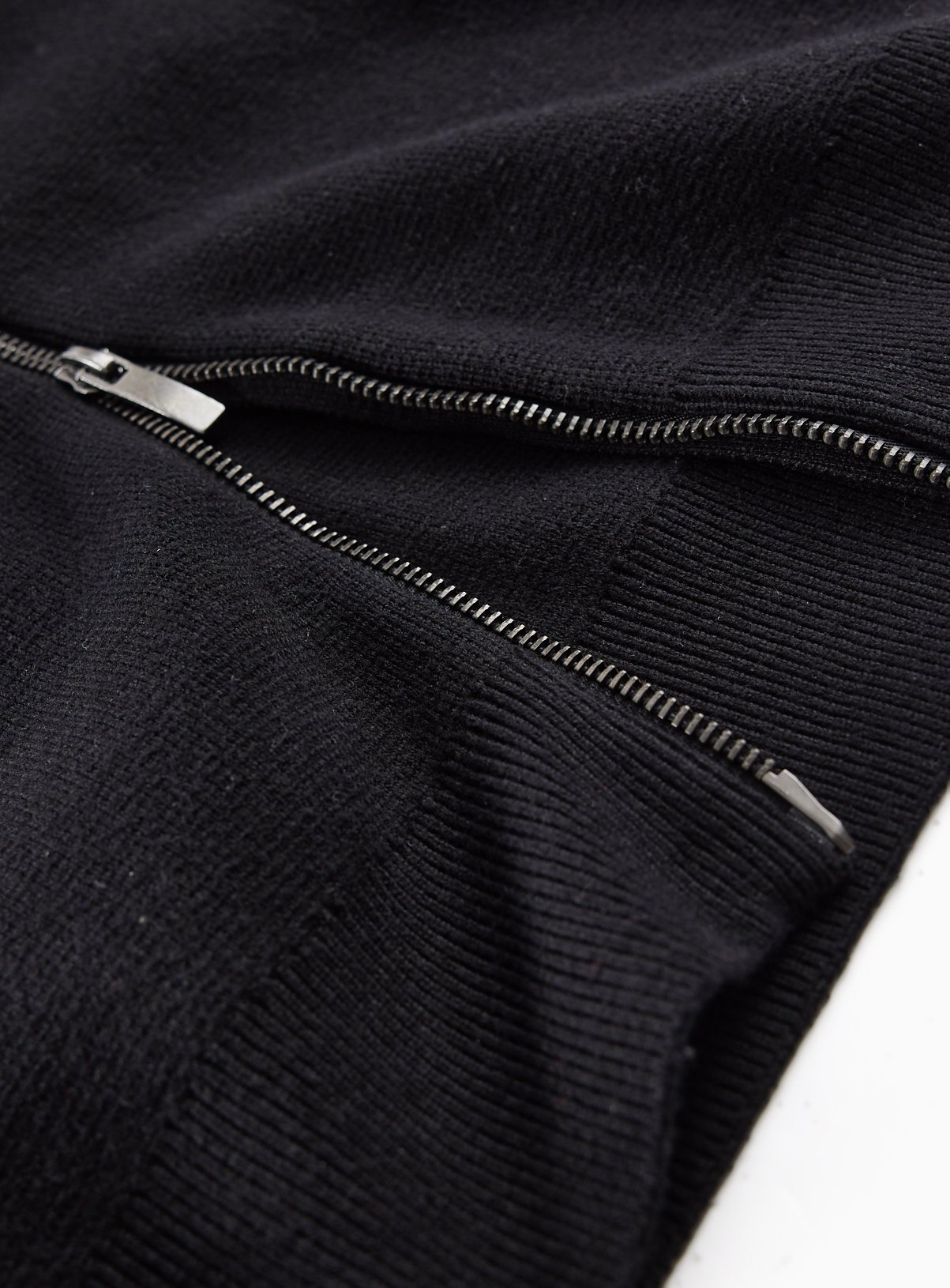 Black Collared Zip Through Jumper XXXL - Image 4 thumbnail