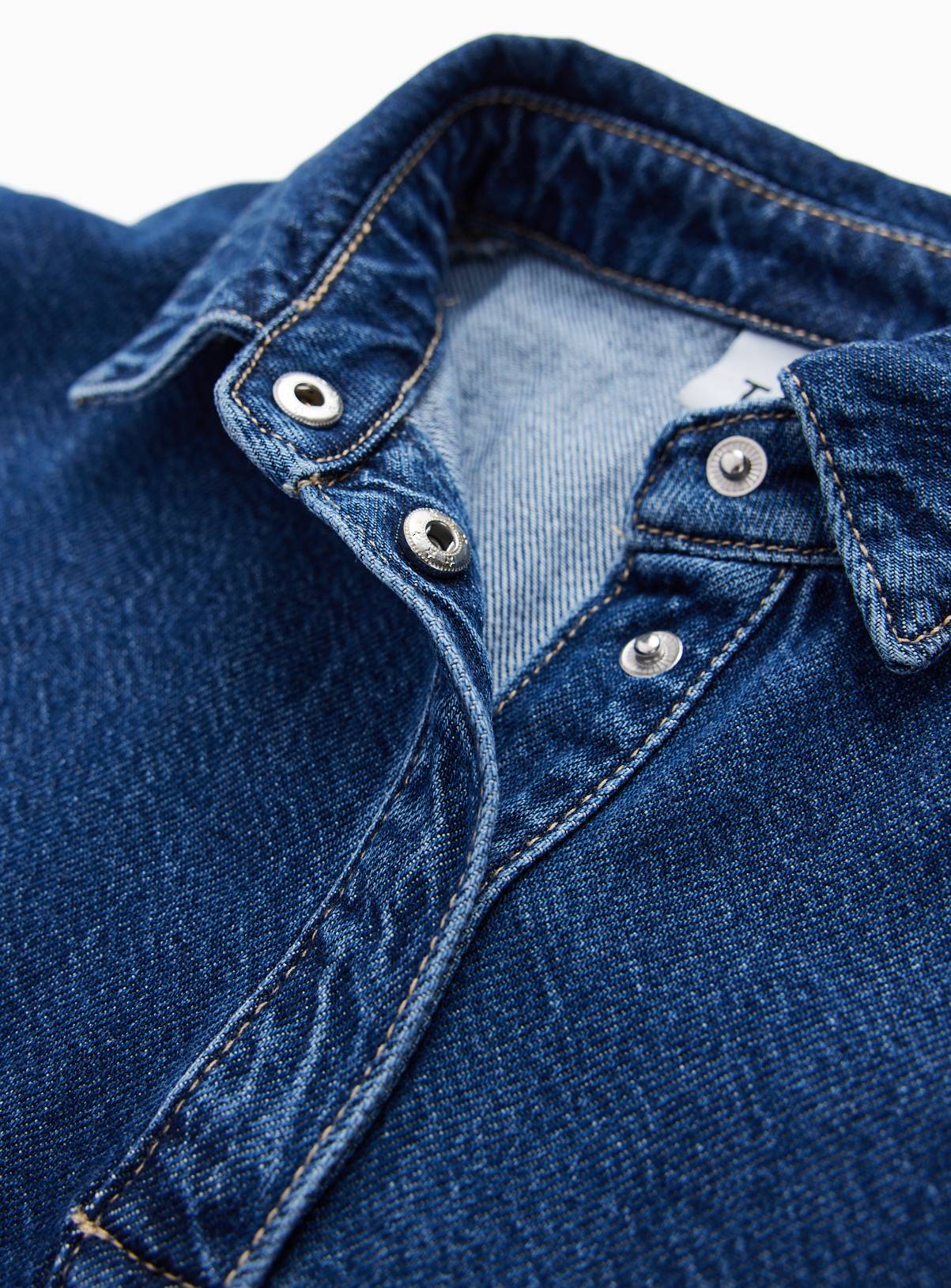 Blue Denim Long Sleeve Shirt Dress 12 years - Image 2
