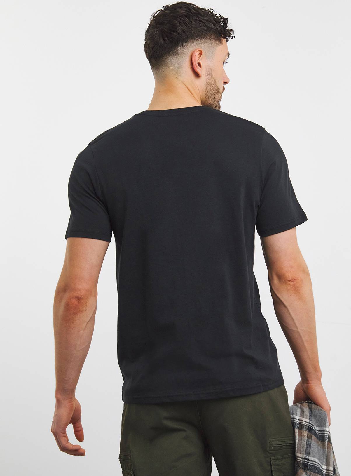 JACAMO 5 Pack Black Crew T Shirt Regular Length 1XL - Image 2