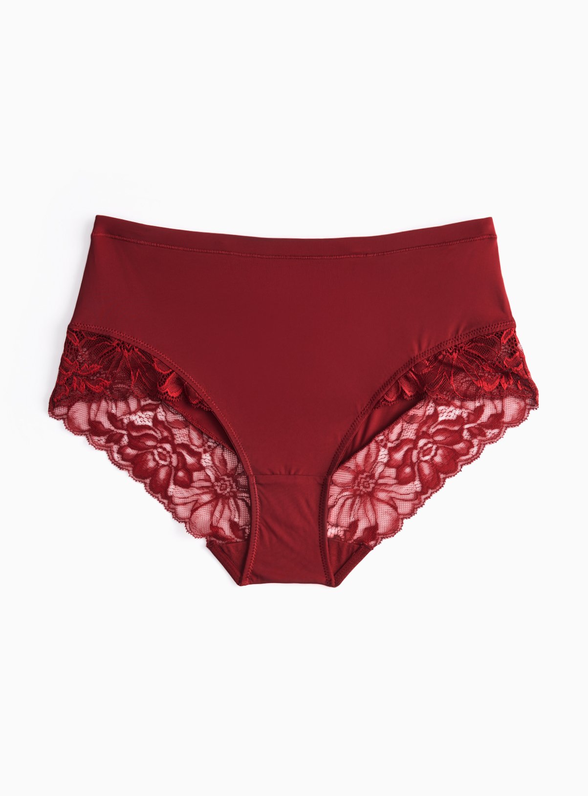Red Fleur Lace Full Briefs 12 - Image 2 thumbnail