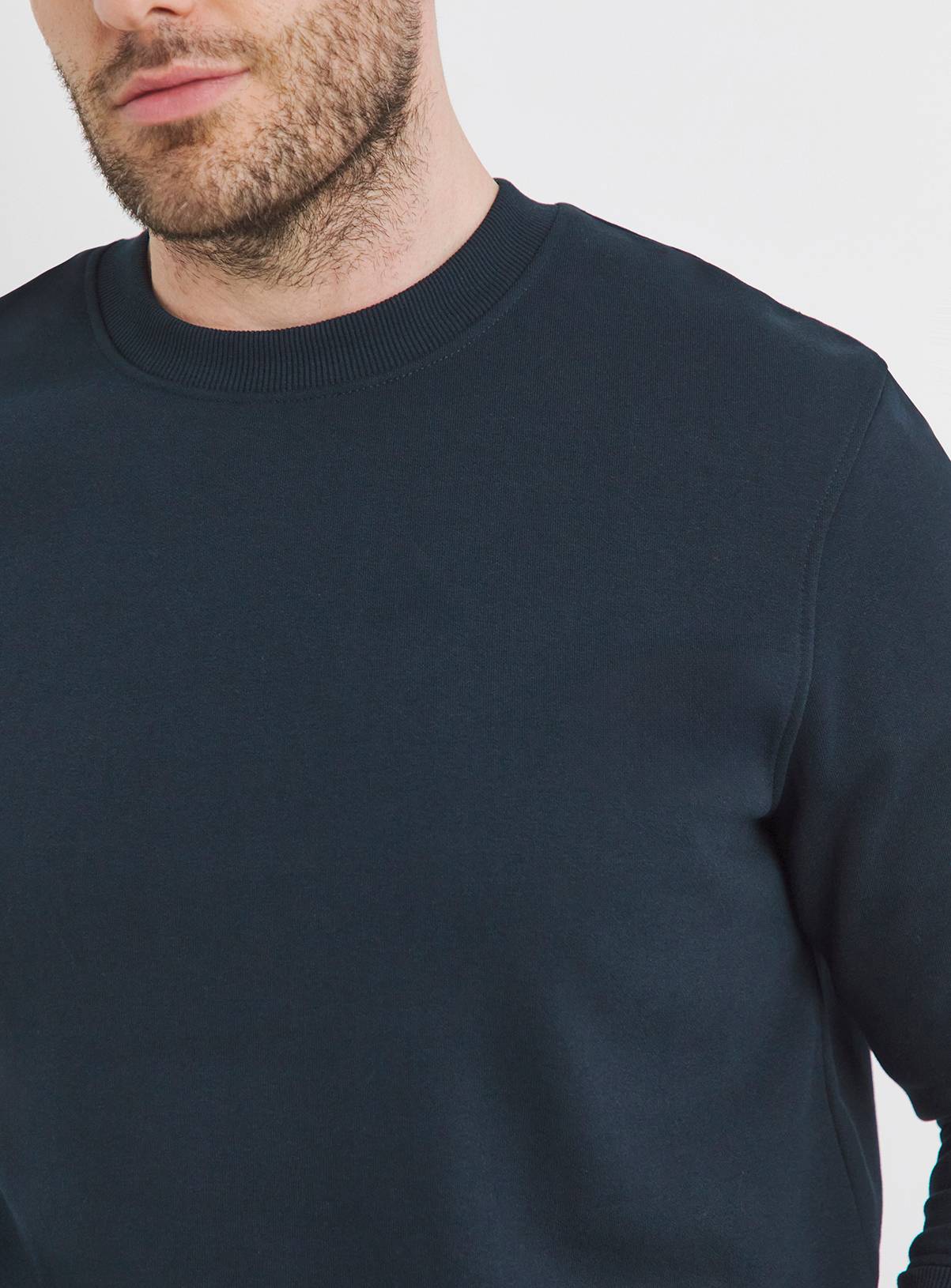 JACAMO Crew Neck Sweatshirt Long Navy S - Image 4