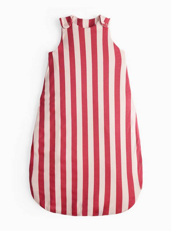 Pink Stripe Print 2.5 Tog Sleeping Bag 6-12 months