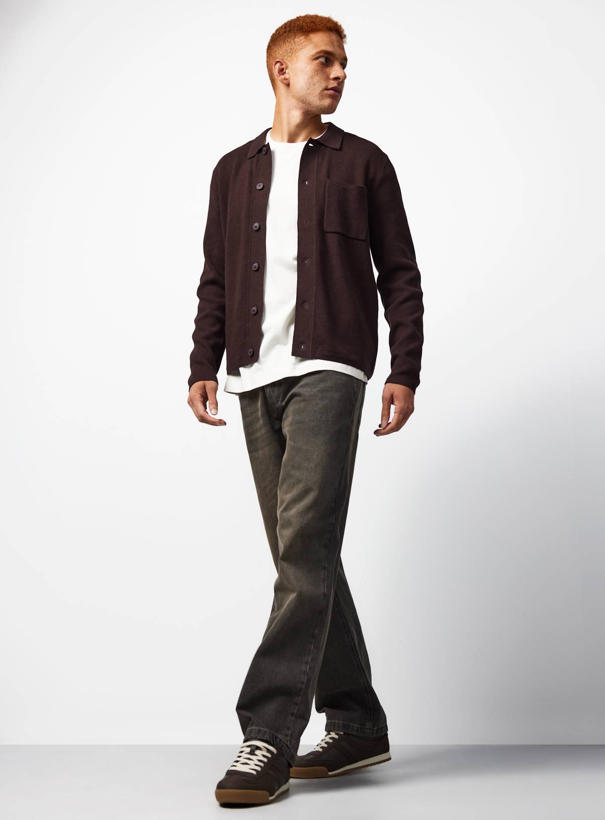 Brown Half Milano Button Through Cardigan XXXXL - Image 2