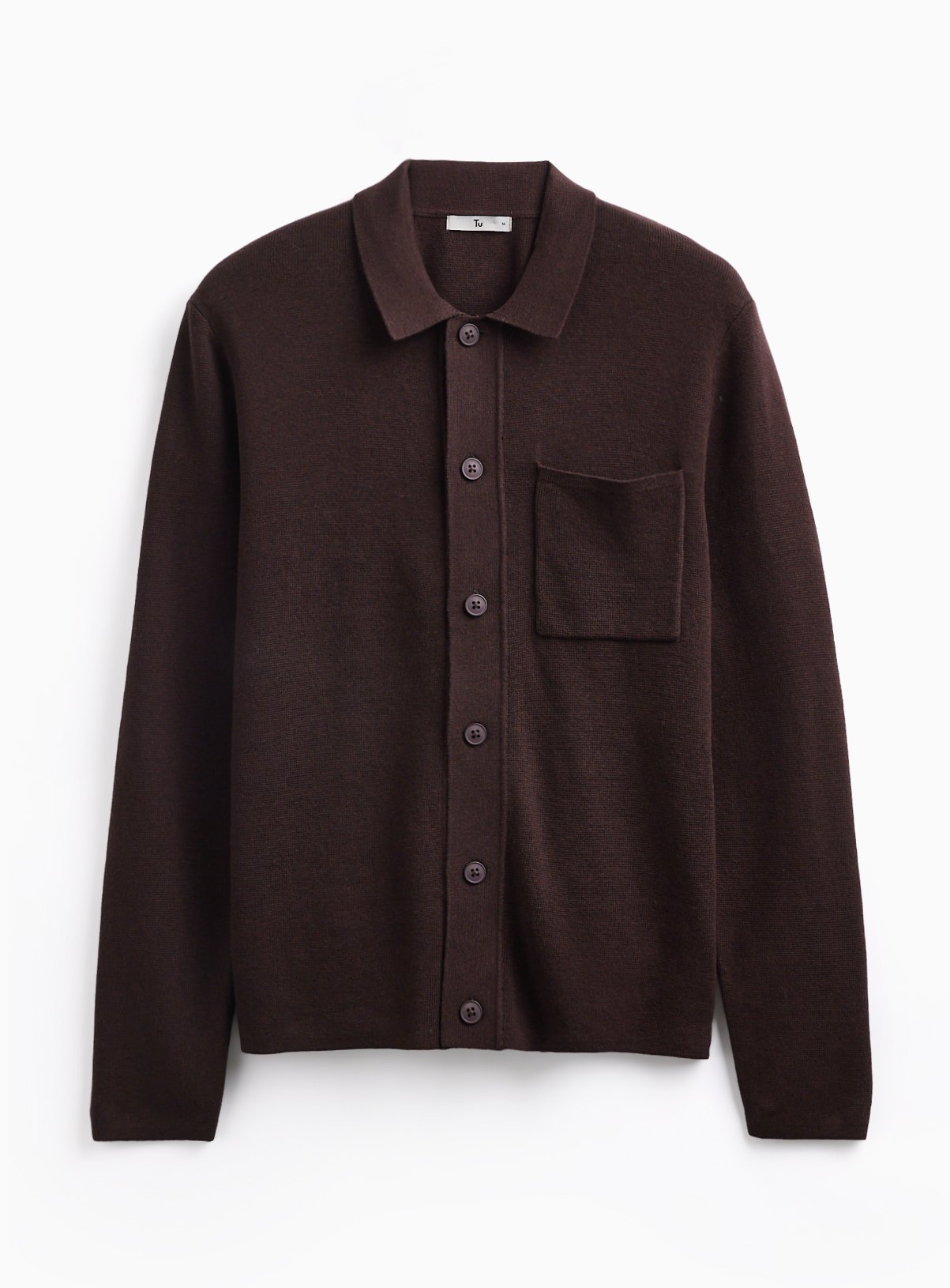 Brown Half Milano Button Through Cardigan XXXXL - Image 3 thumbnail