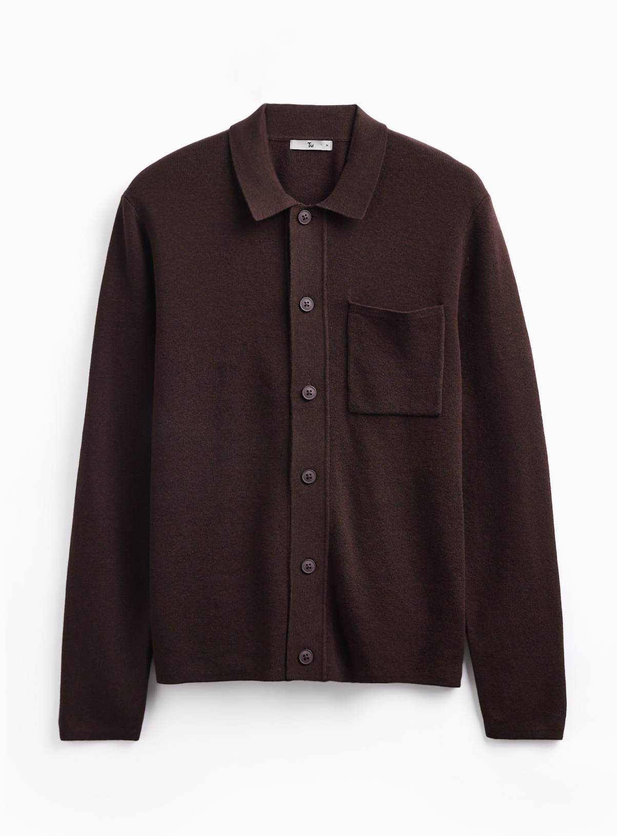 Brown Half Milano Button Through Cardigan XXXXL - Image 3