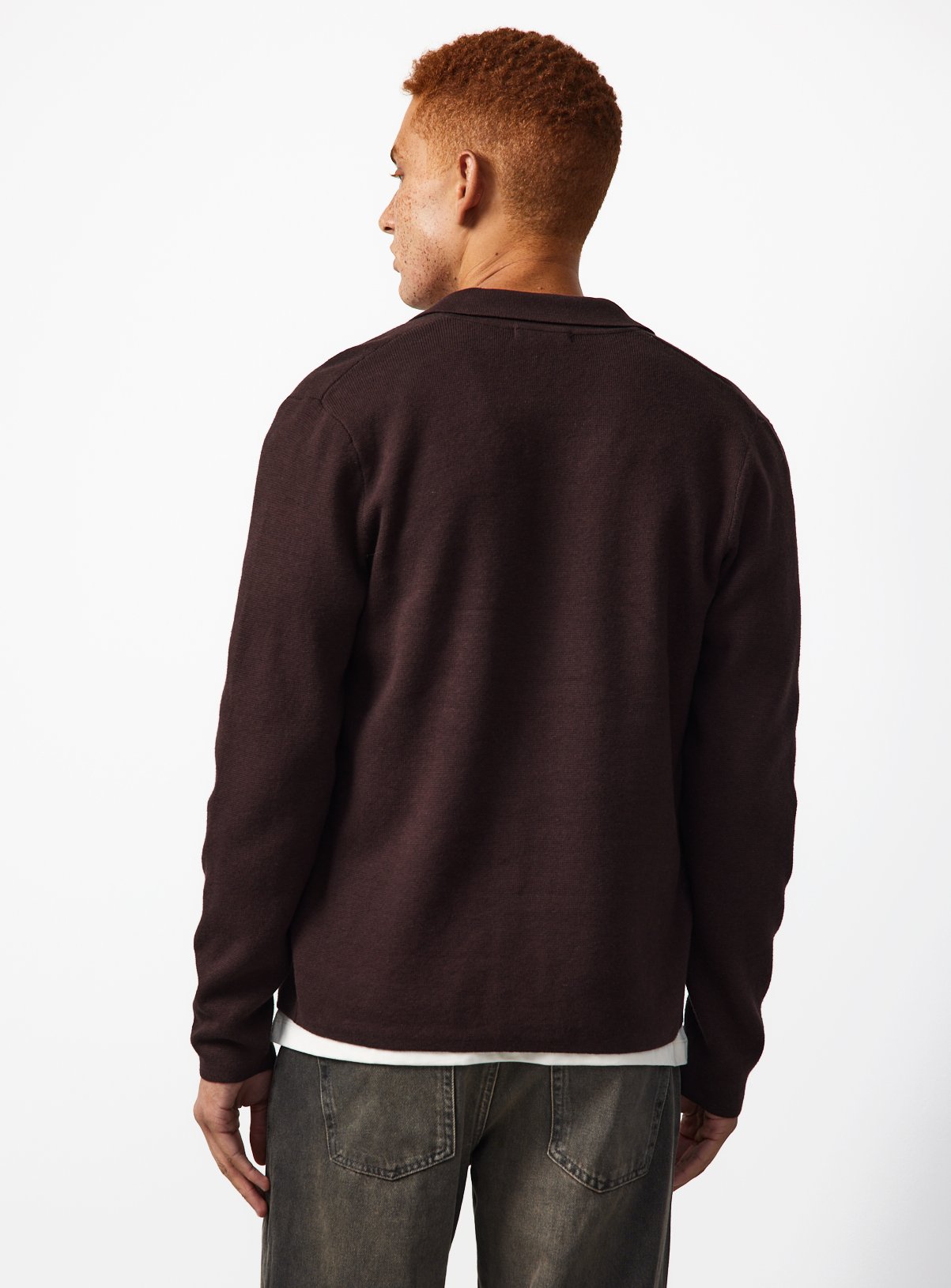 Brown Half Milano Button Through Cardigan XXXXL - Image 5 thumbnail