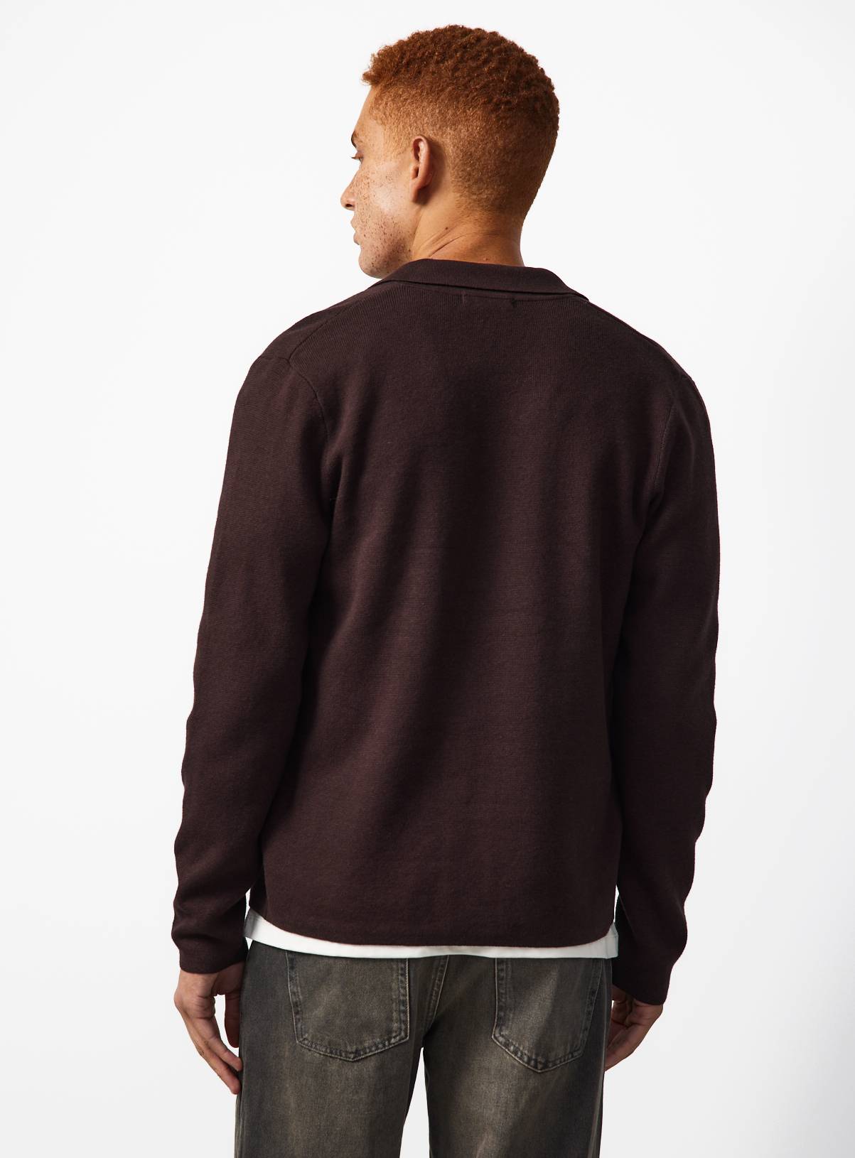 Brown Half Milano Button Through Cardigan XXXXL - Image 5