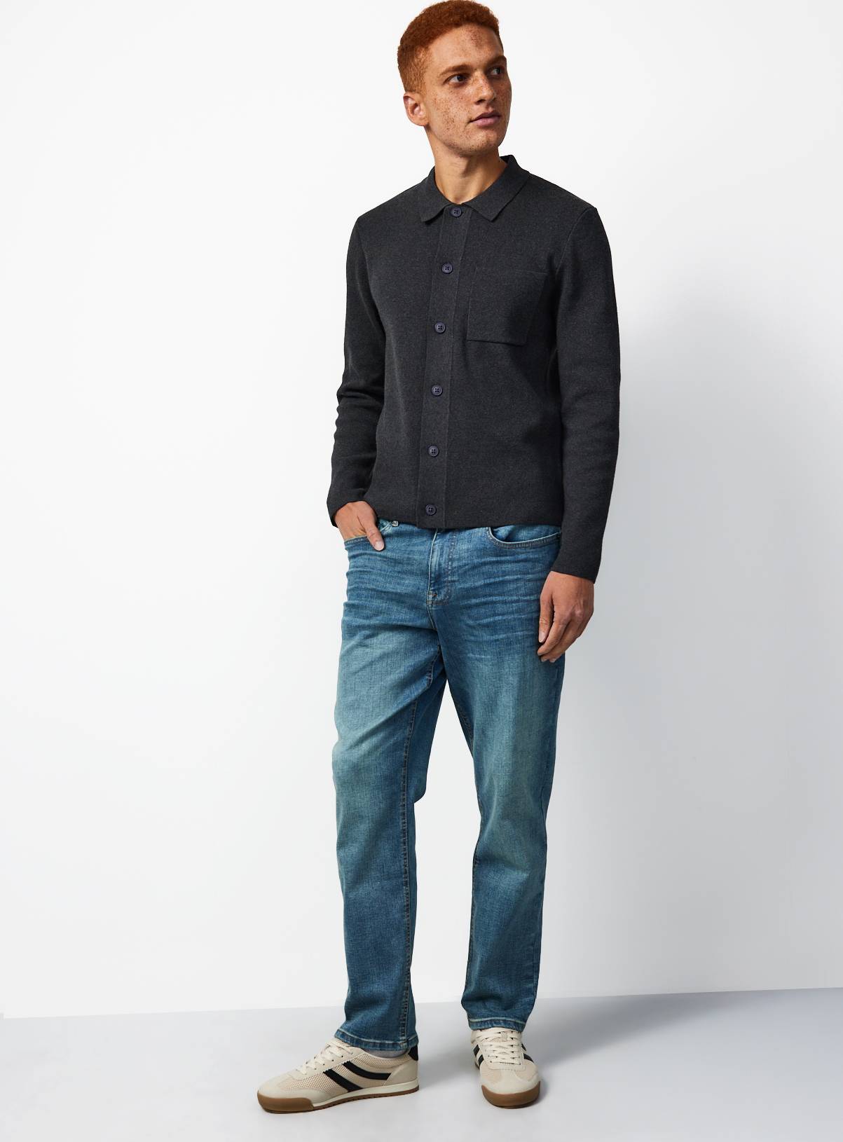Charcoal Half Milano Button Through Cardigan S - Image 2
