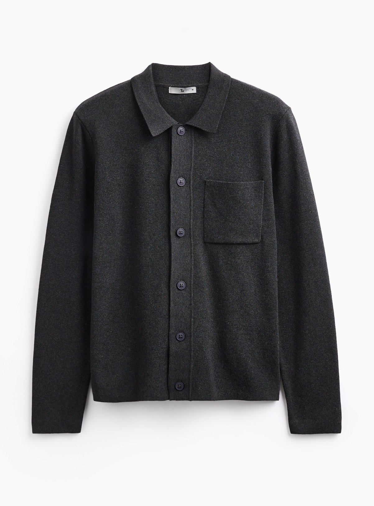 Charcoal Half Milano Button Through Cardigan S - Image 3 thumbnail