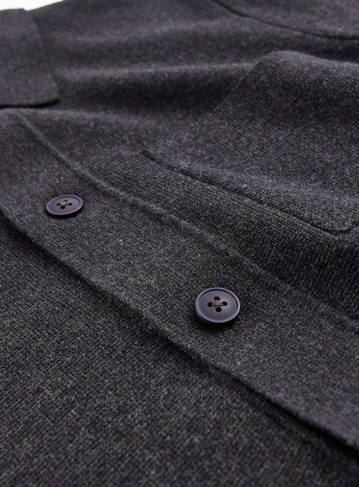 Charcoal Half Milano Button Through Cardigan S - Image 4