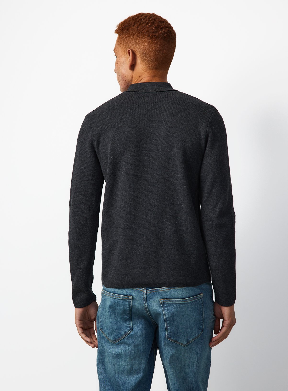 Charcoal Half Milano Button Through Cardigan S - Image 5 thumbnail