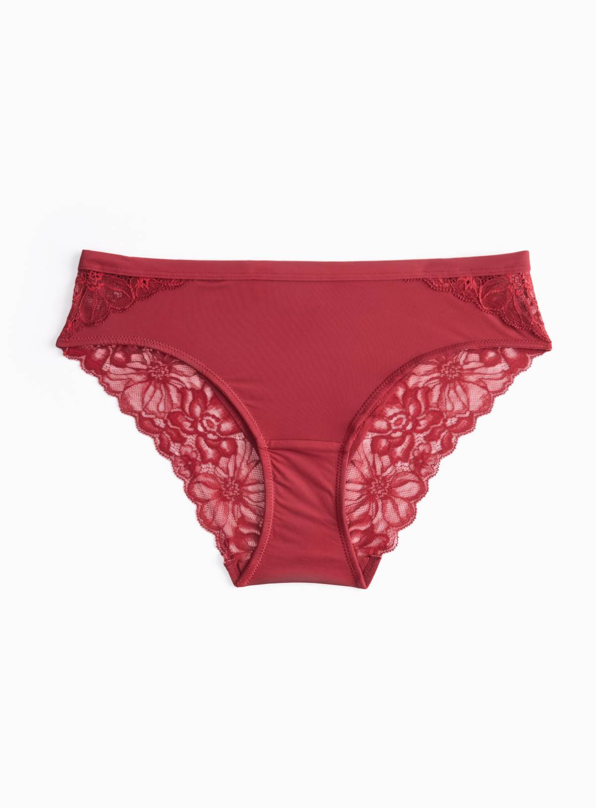 Red Fleur Lace Brazilian Knickers 20 - Image 2