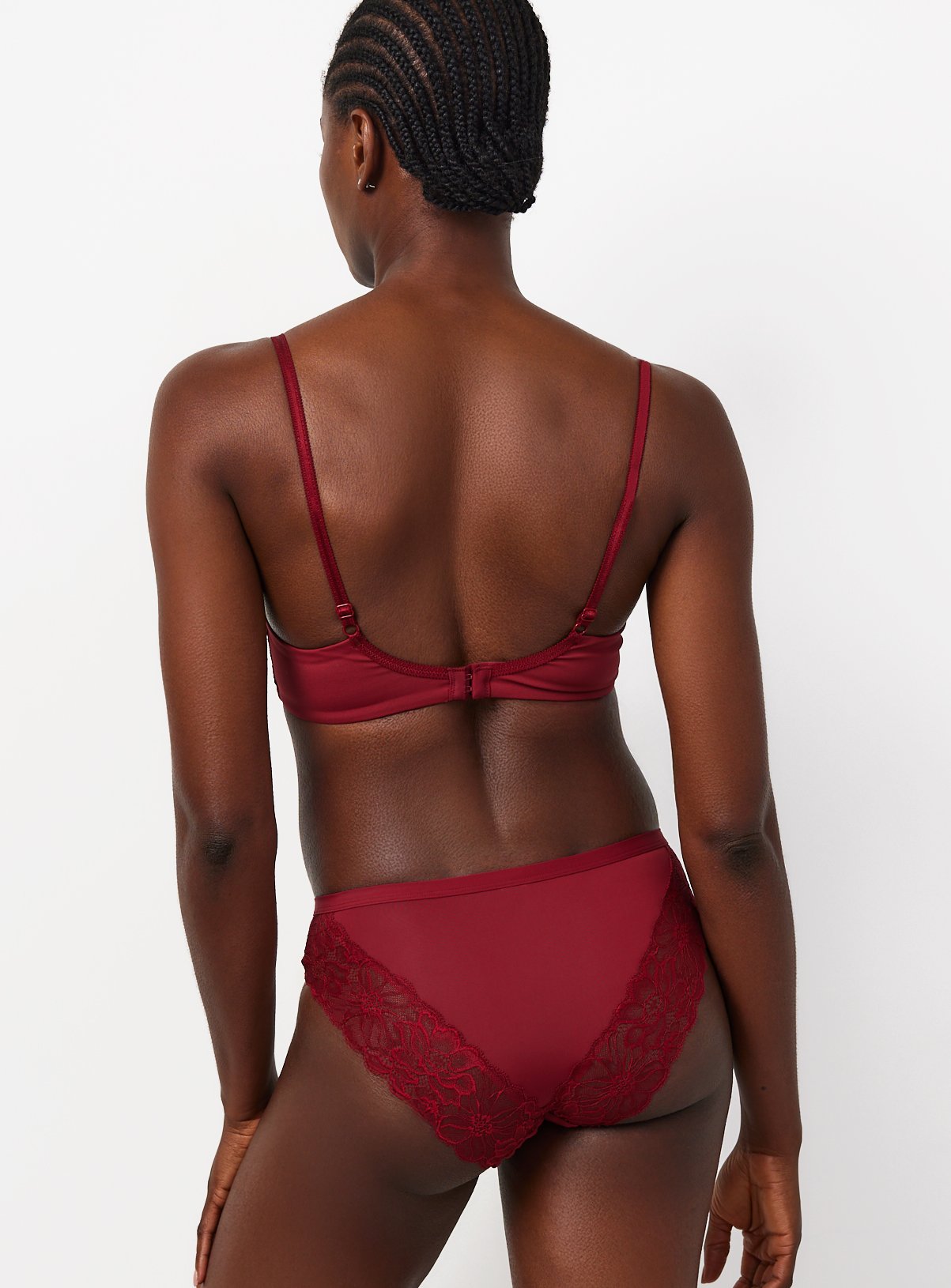 Red Fleur Lace Brazilian Knickers 20 - Image 4 thumbnail