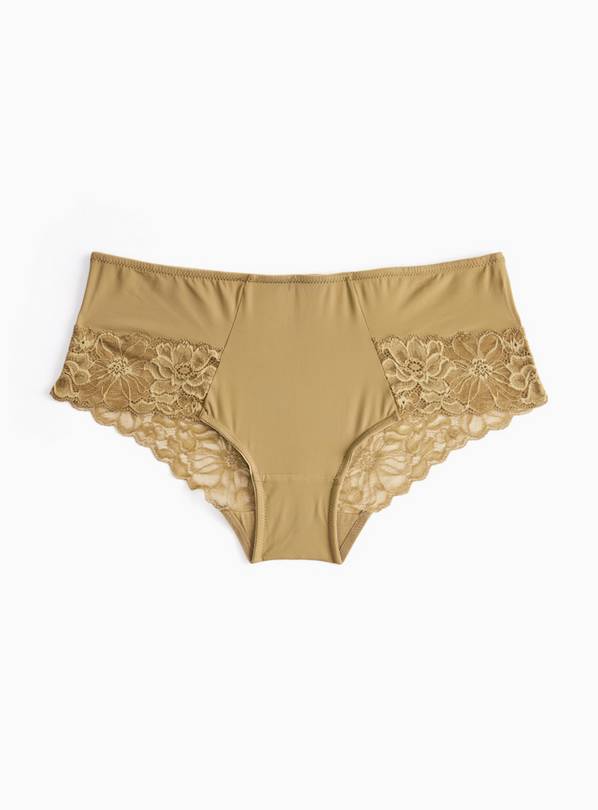 Olive Green Fleur Lace Midi Briefs 14