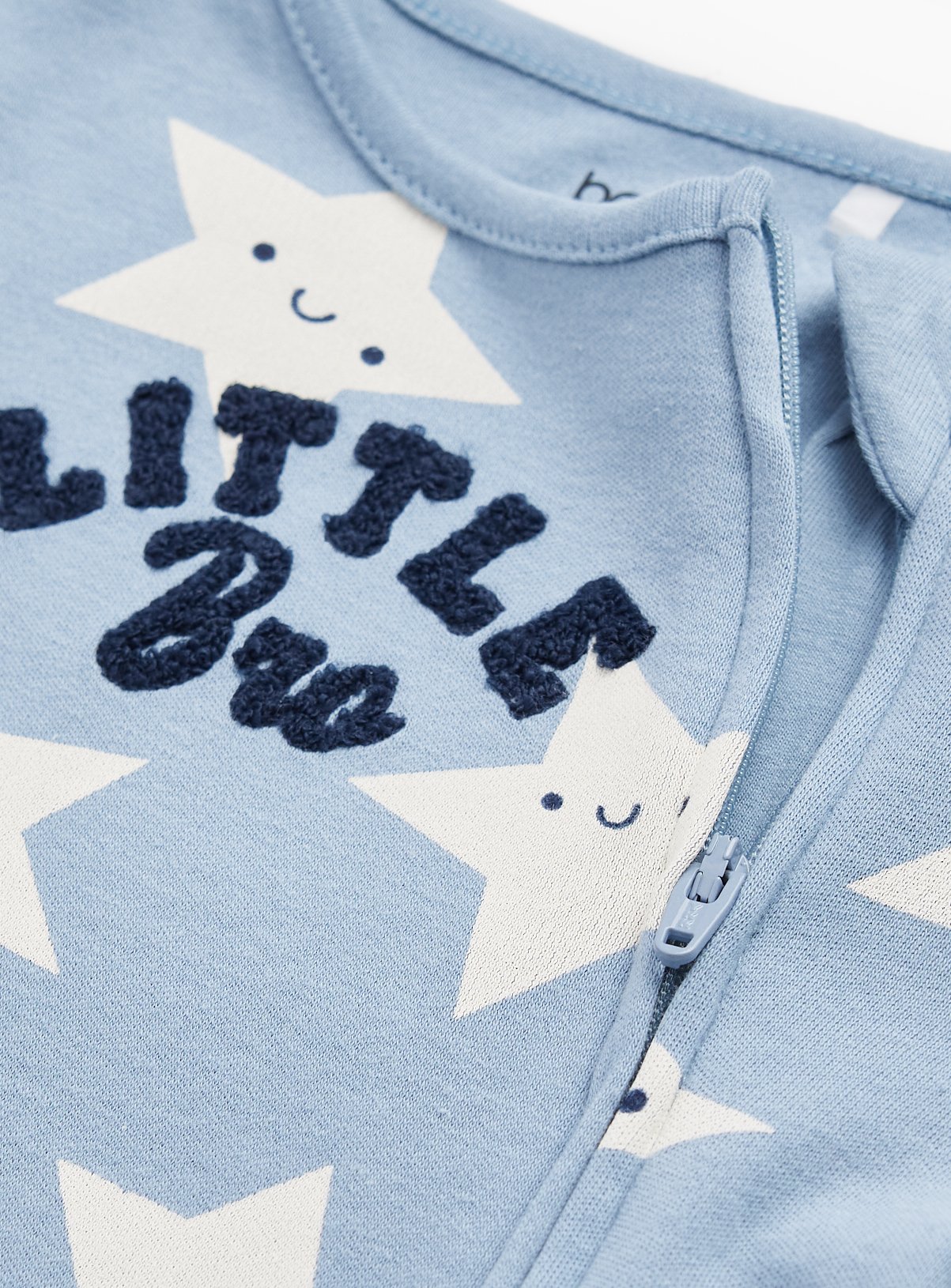 Blue Star Little Bro Print Sleepsuit 18-24 months - Image 2 thumbnail