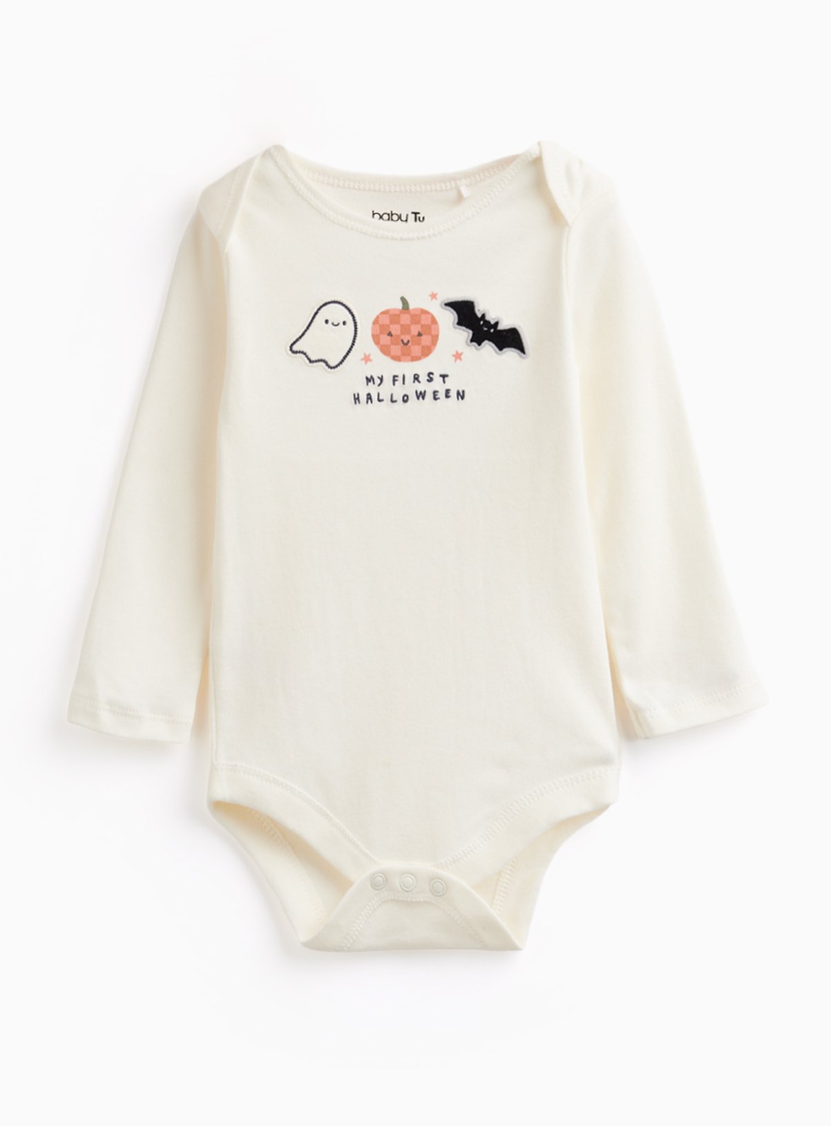 Cream My First Halloween Slogan Bodysuit Up to 1 mth - Image 1 thumbnail