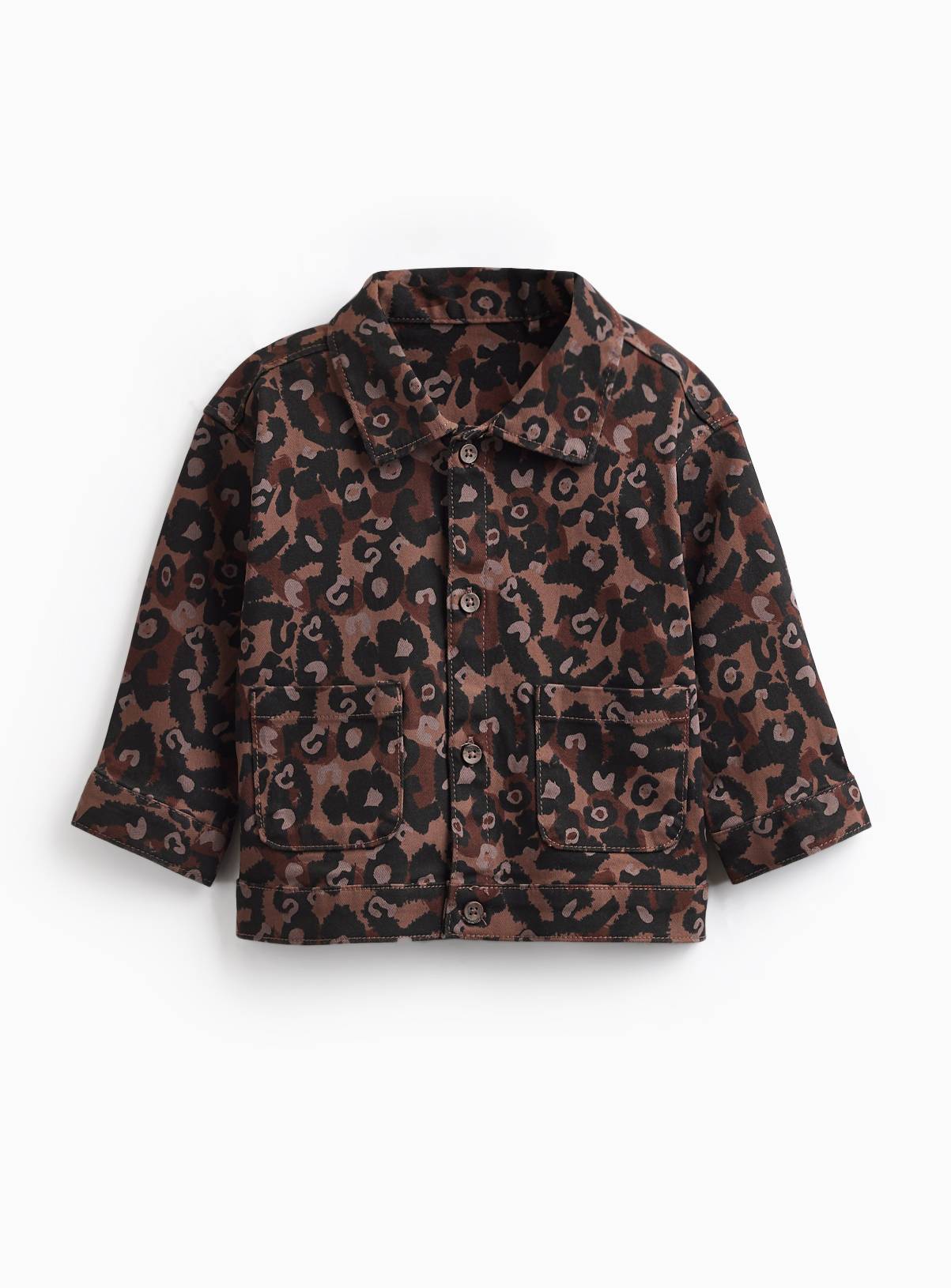 Brown Leopard Print Jacket 3-6 months - Image 1