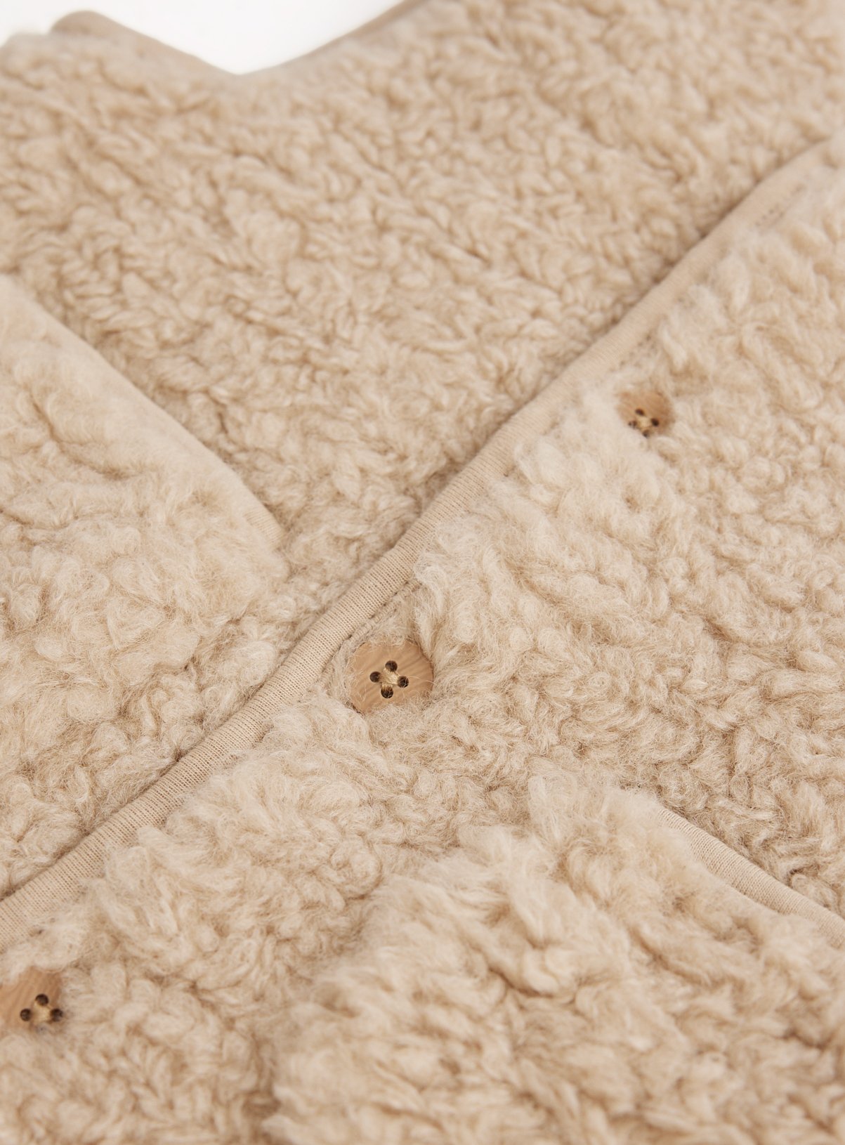 Beige Borg Gilet 12-18 months - Image 2 thumbnail