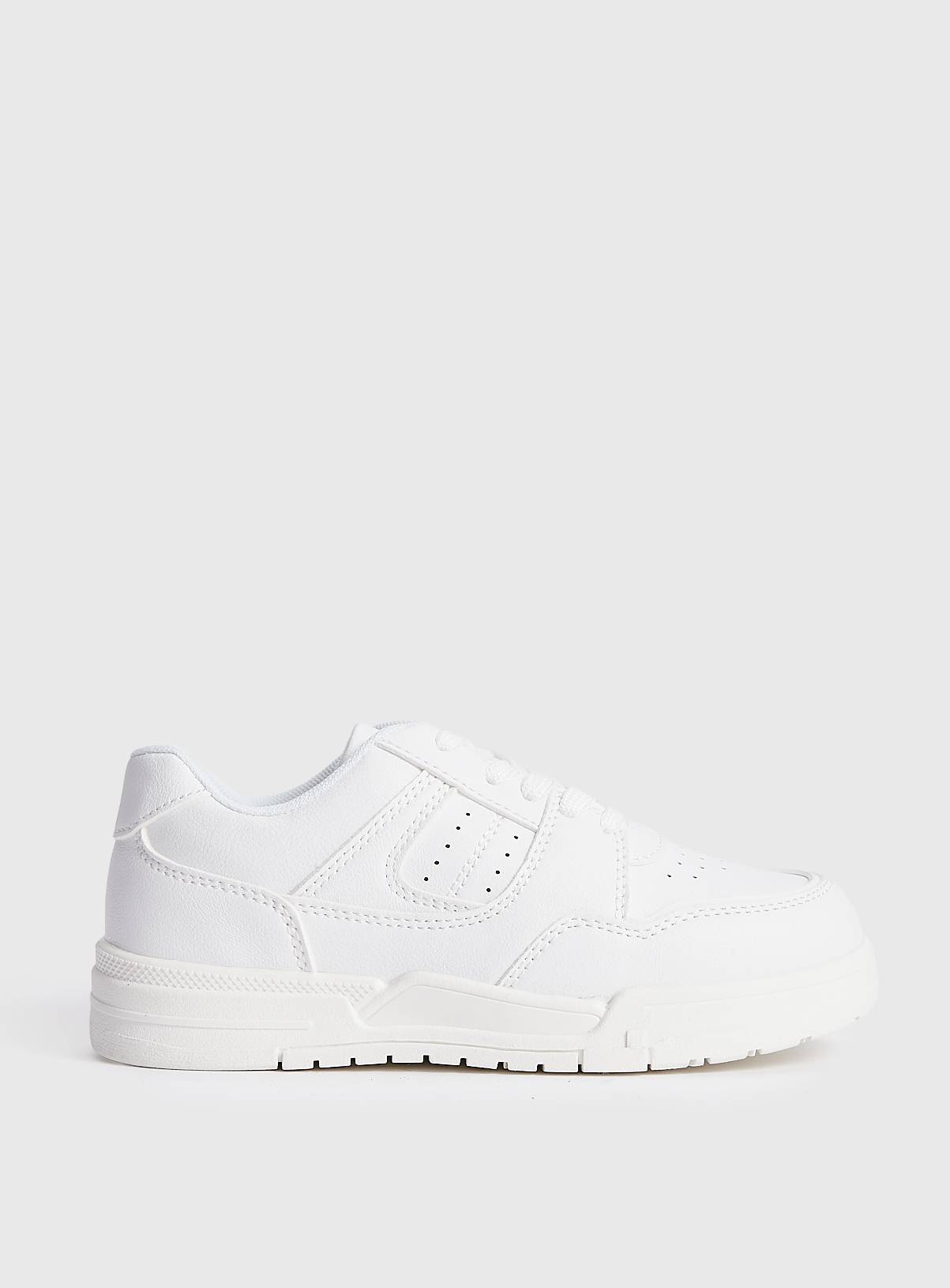 White Panelled Trainers 13 Infant - Image 1