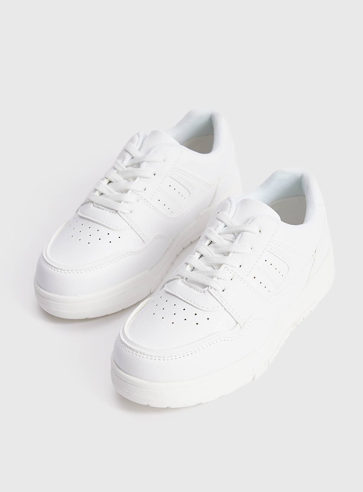 White Panelled Trainers 13 Infant - Image 2