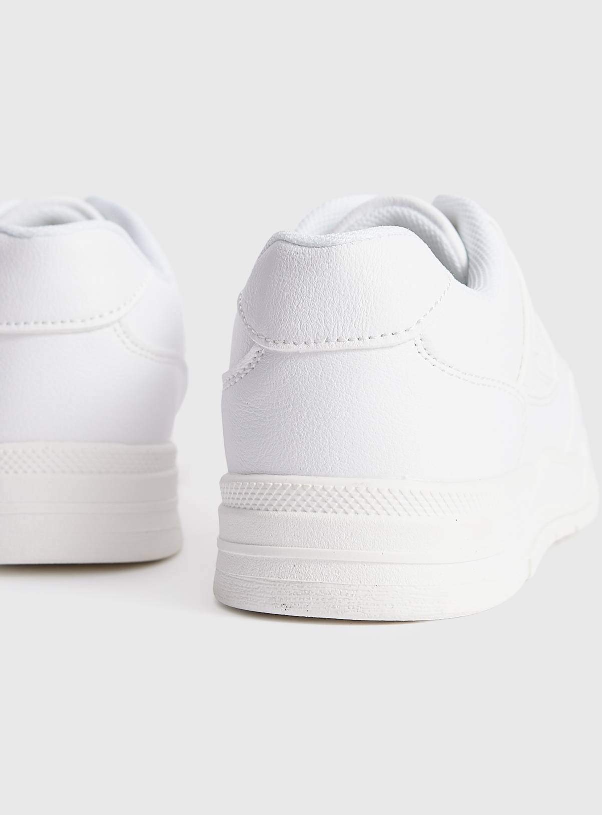 White Panelled Trainers 13 Infant - Image 4