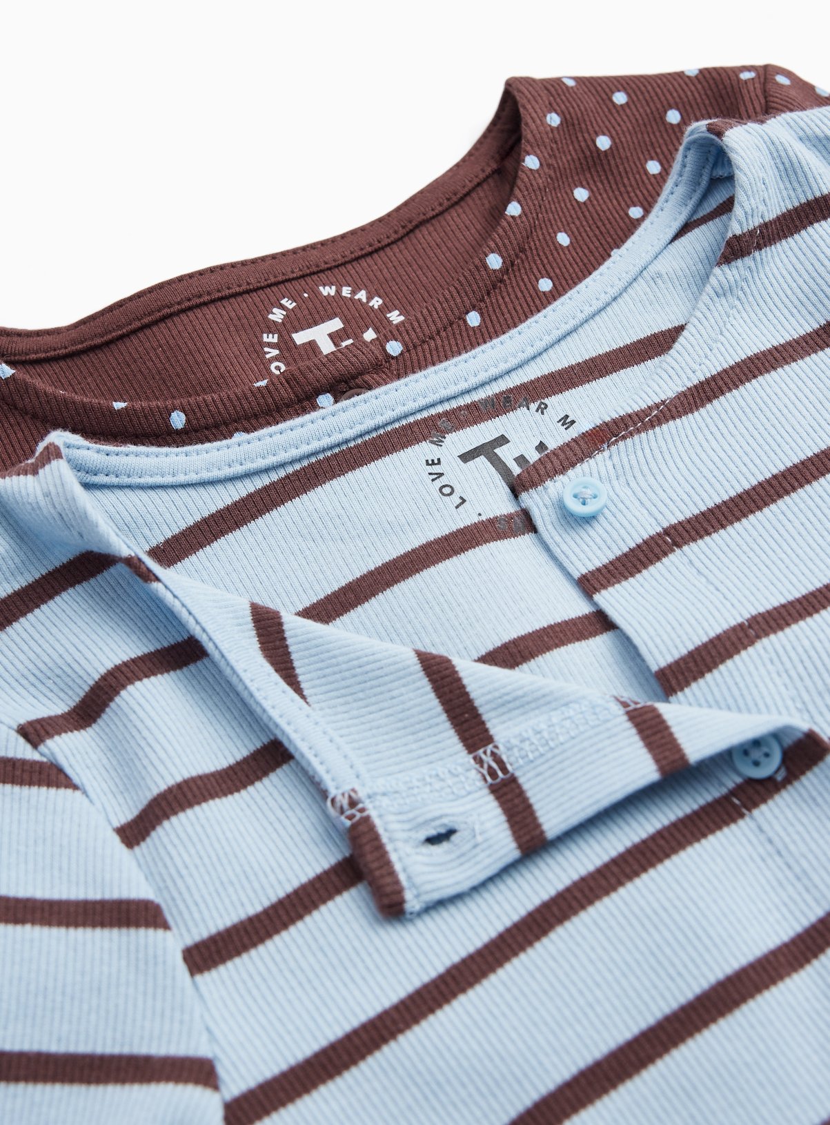 Polka Dot & Stripe Button-Through Tops 2 Pack  11 years - Image 2 thumbnail
