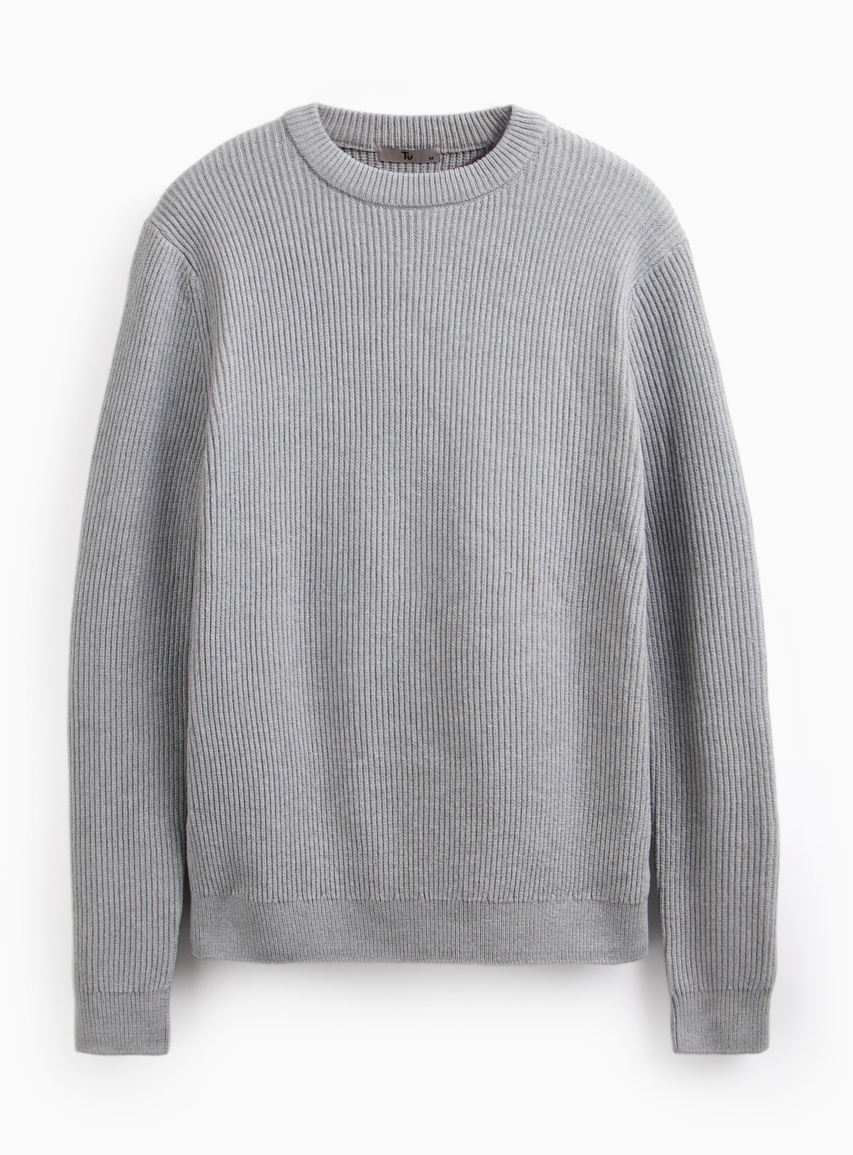 Grey Knit Crew Neck Jumper XXXL - Image 3 thumbnail
