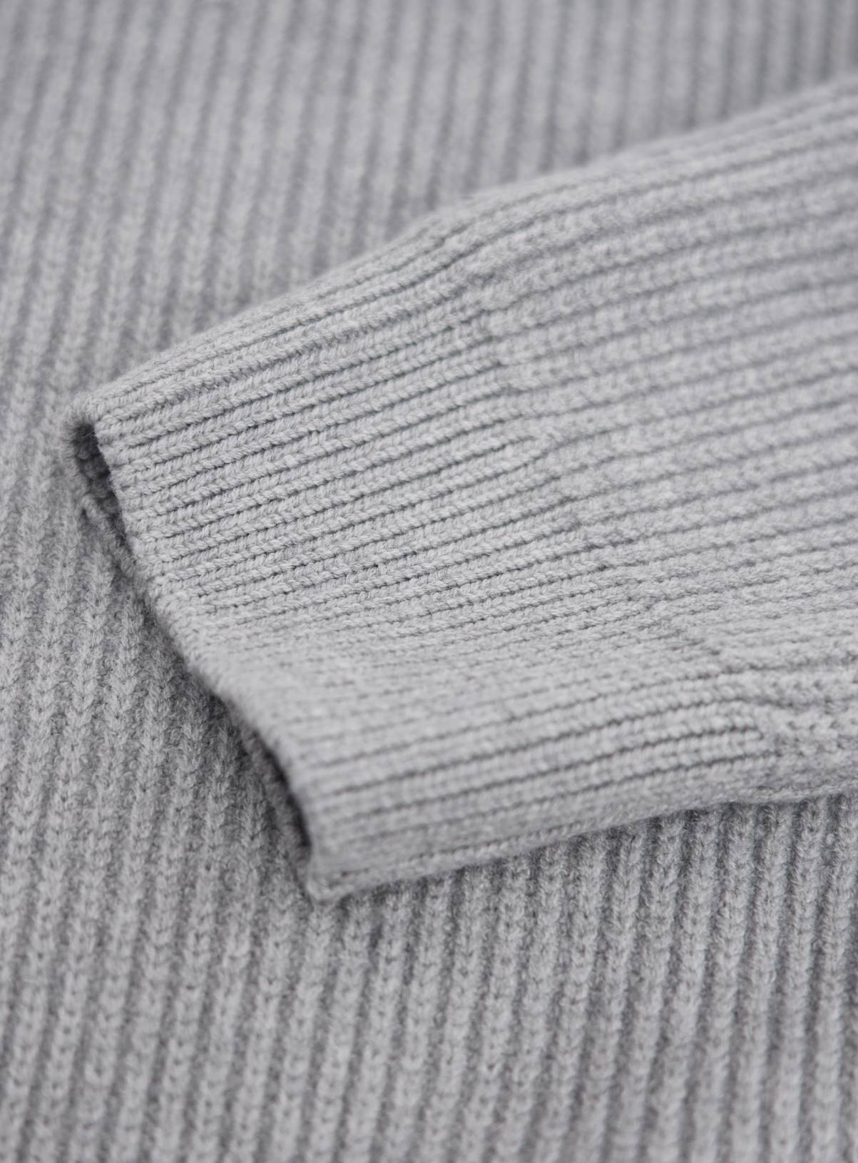 Grey Knit Crew Neck Jumper XXXL - Image 4