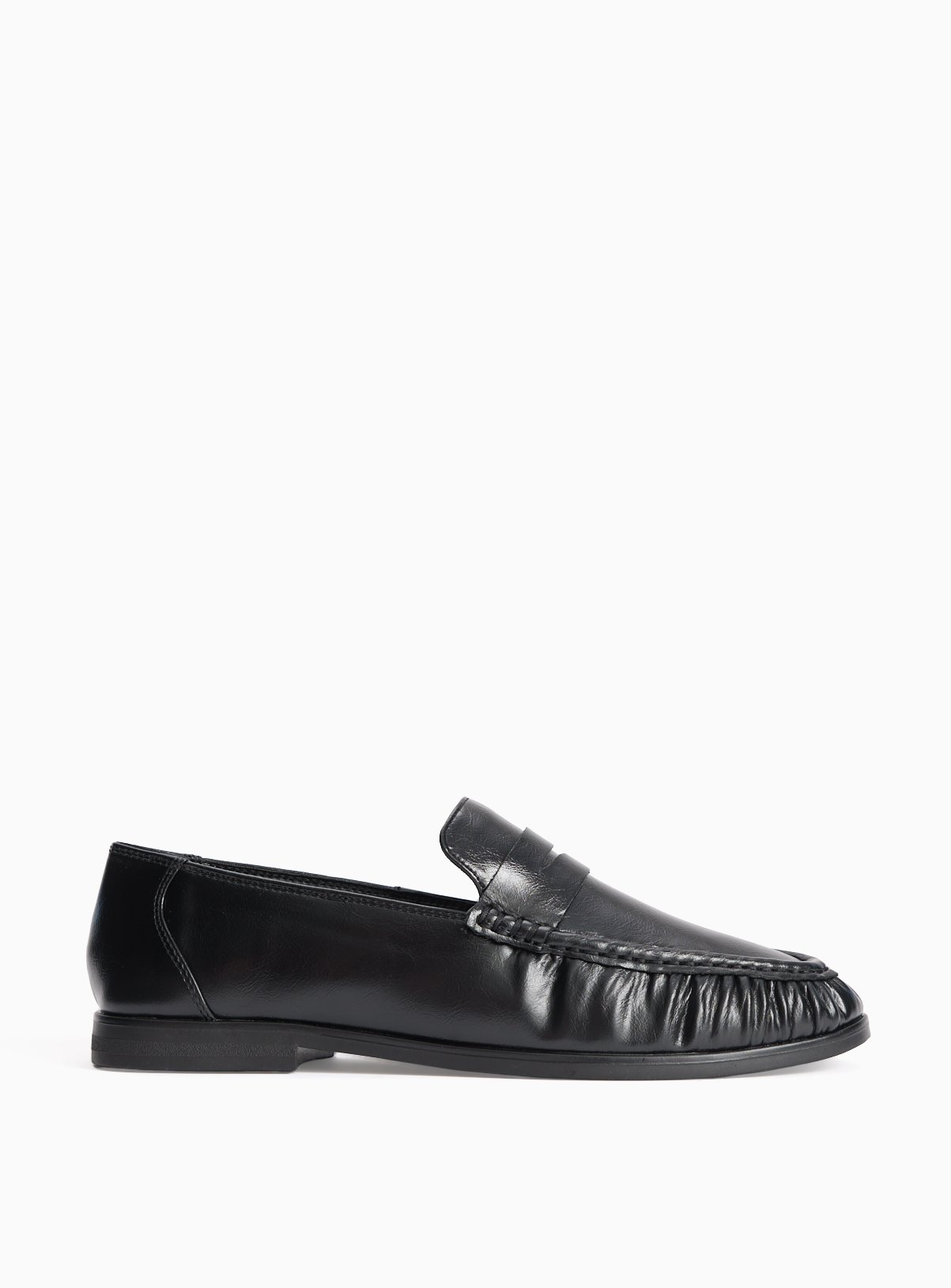 Black Faux Leather Penny Loafers 7 - Image 2 thumbnail