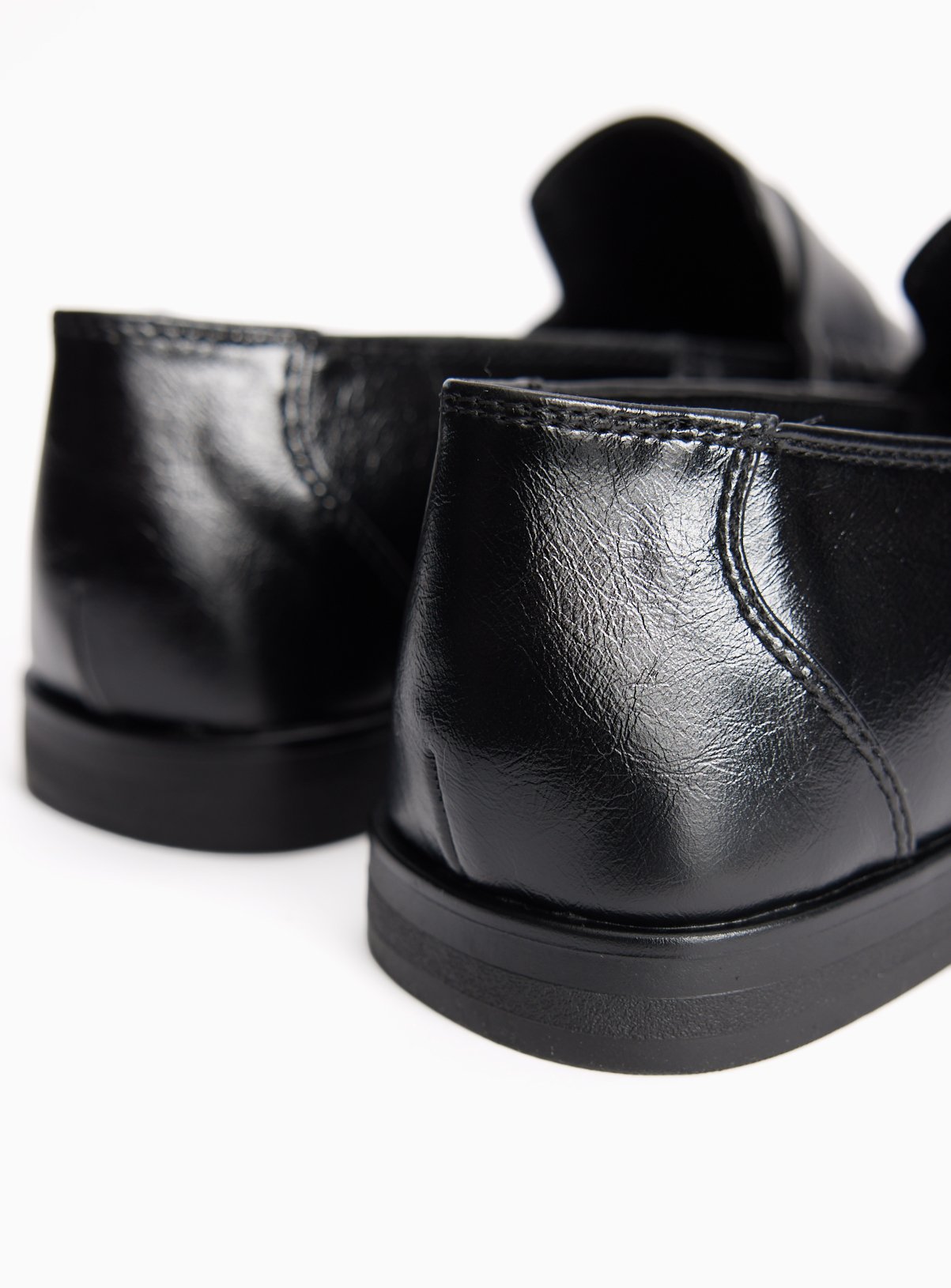 Black Faux Leather Penny Loafers 7 - Image 4 thumbnail