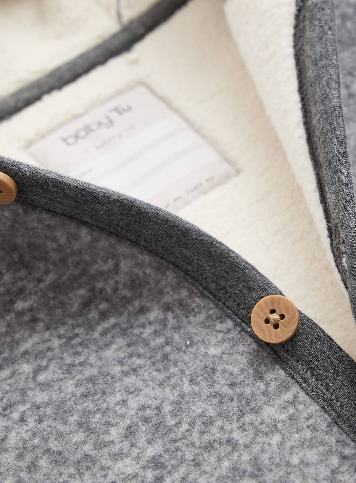 Grey Textured Pramsuit 9-12 months - Image 2