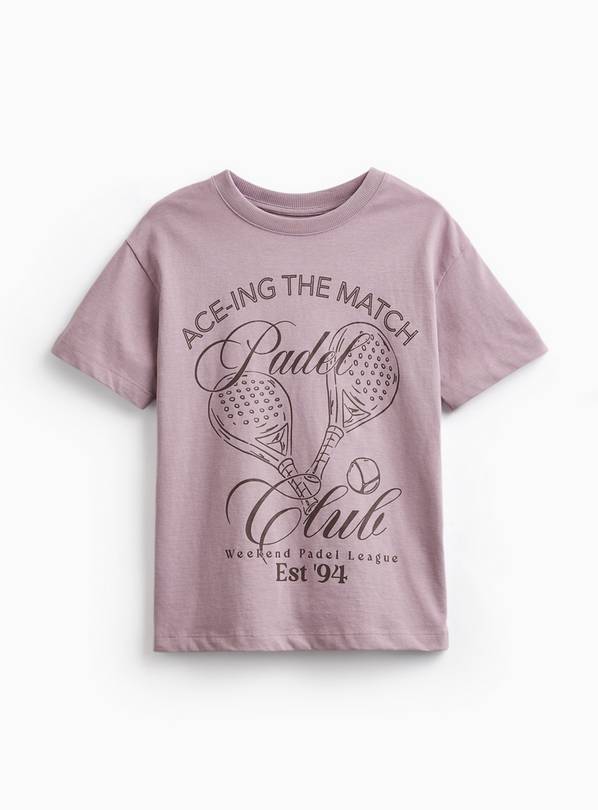 Purple Padel Graphic Print T-Shirt 9 years