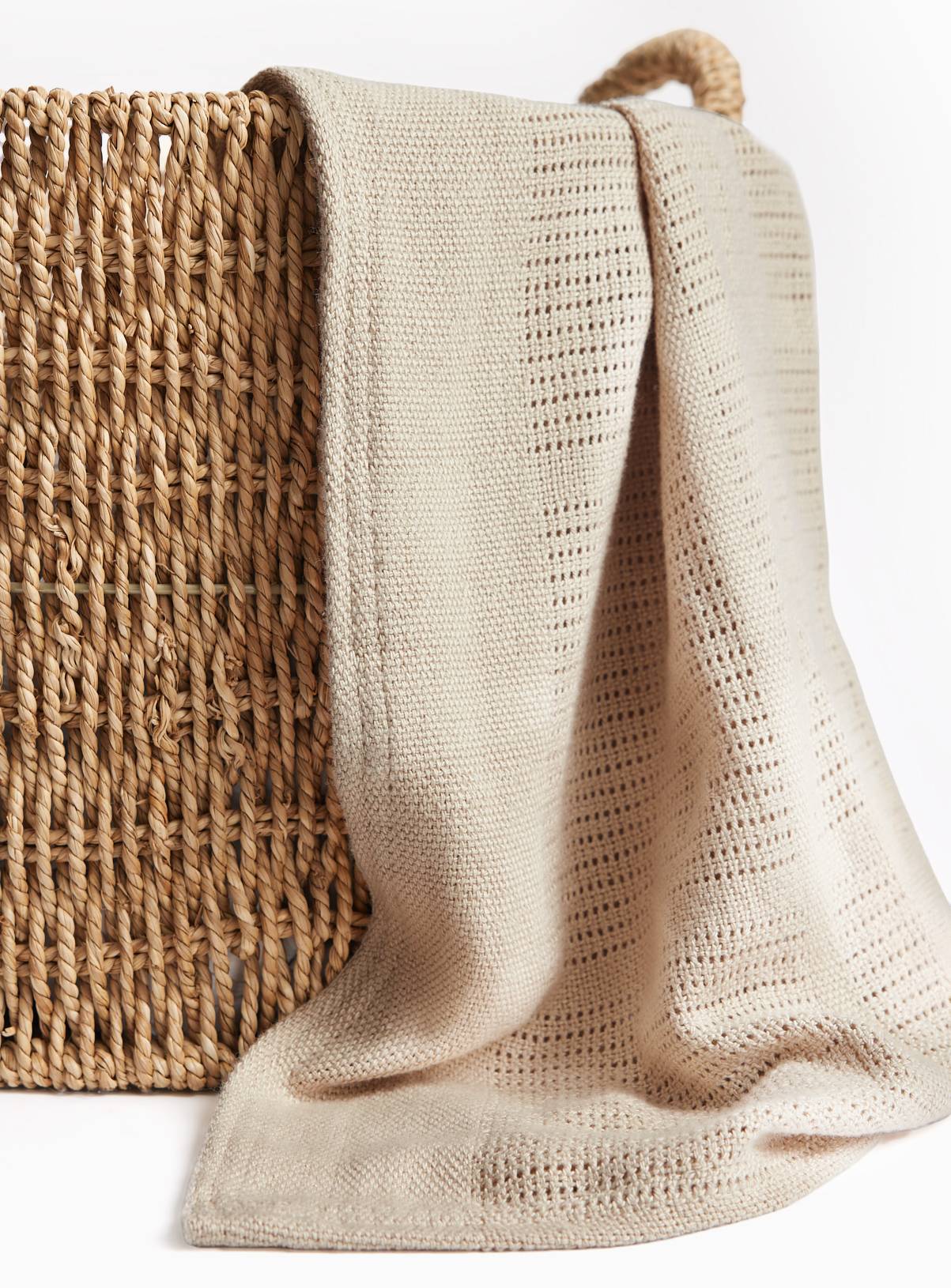 Cream Cellular Baby Blanket One Size - Image 3