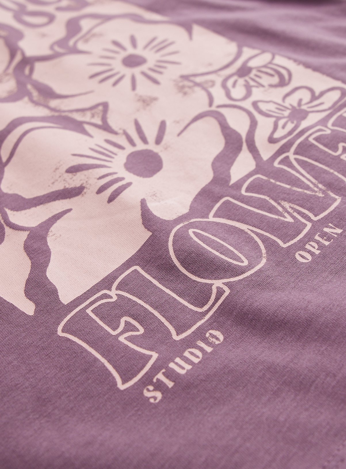 Purple Floral Graphic T-Shirt 13 years - Image 2 thumbnail