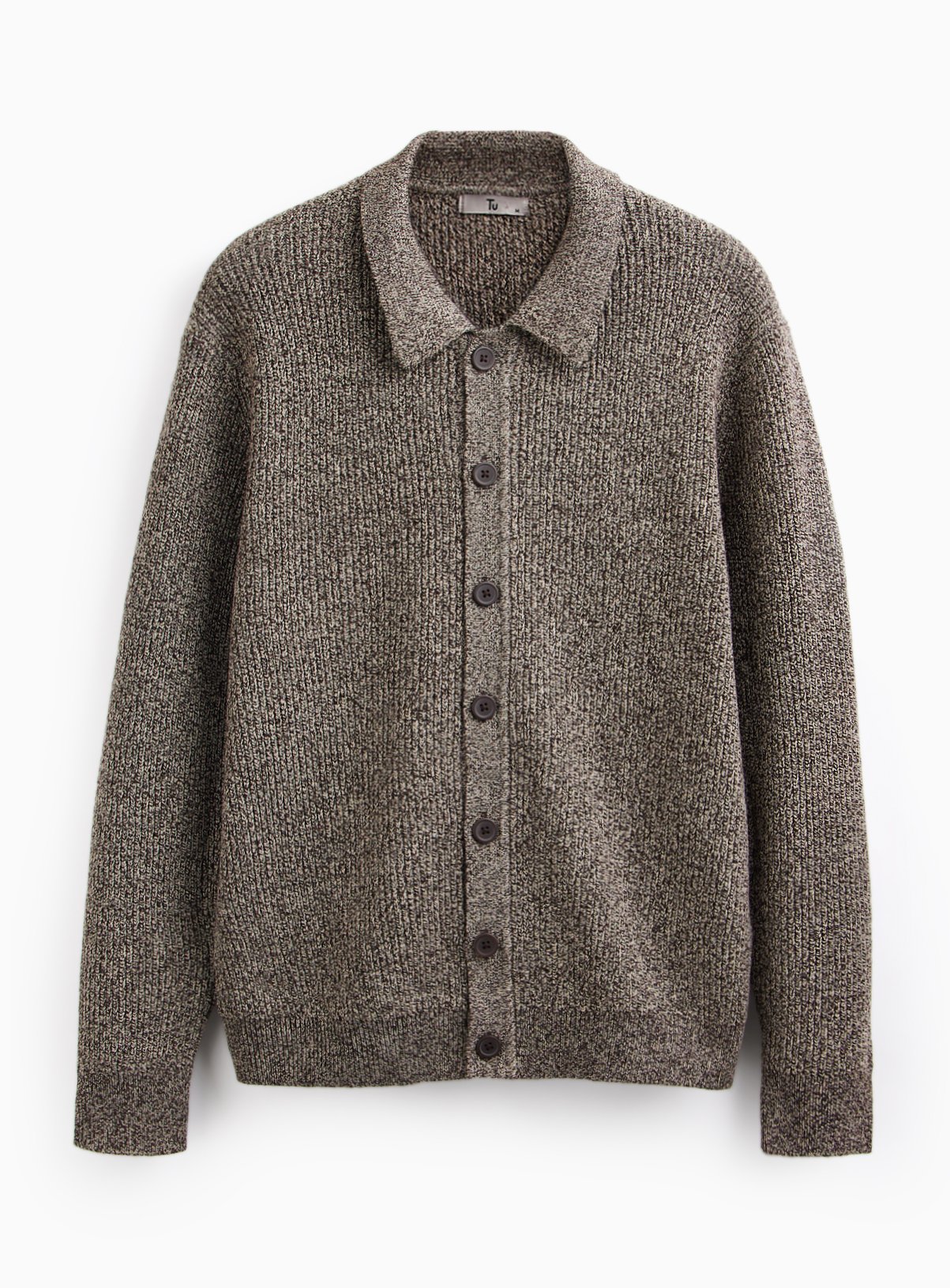 Brown Button Through Knit Cardigan  XXXL - Image 3 thumbnail