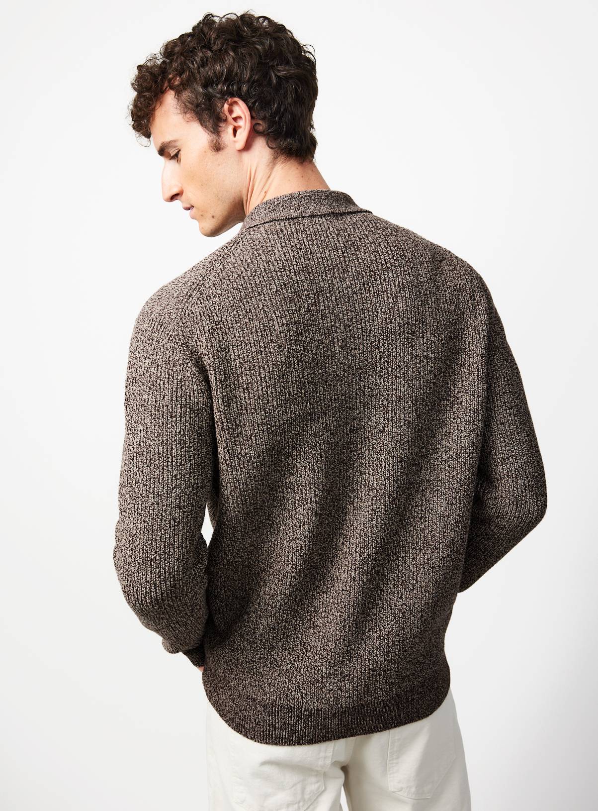 Brown Button Through Knit Cardigan  XXXL - Image 5