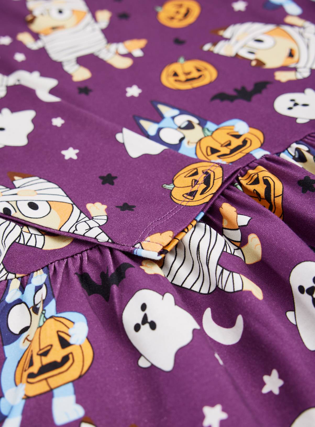 Purple Bluey Halloween Jersey Dress 5-6 years - Image 2