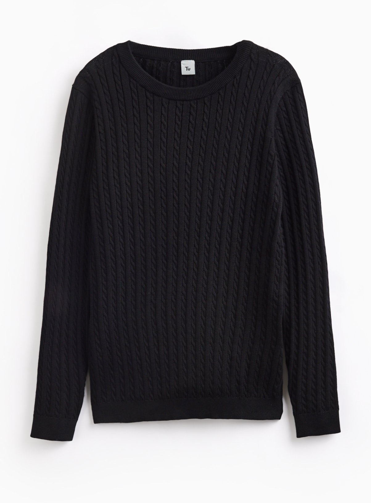 Black Cable Knit Jumper 11 years - Image 1 thumbnail